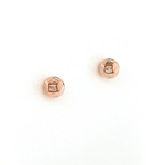 Rose Gold Ball Stud Earrings