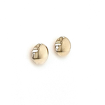 Yellow Gold Round Stud Earrings