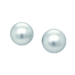 Silver Colour Sphere Stud Earrings