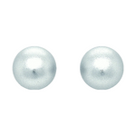 Silver Colour Sphere Stud Earrings