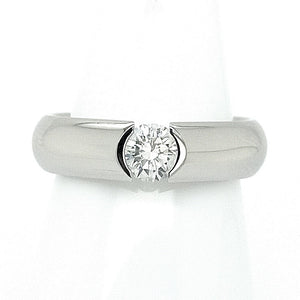 Platinum Diamond Tension Set Engagement Ring