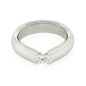 Platinum Diamond Tension Set Engagement Ring