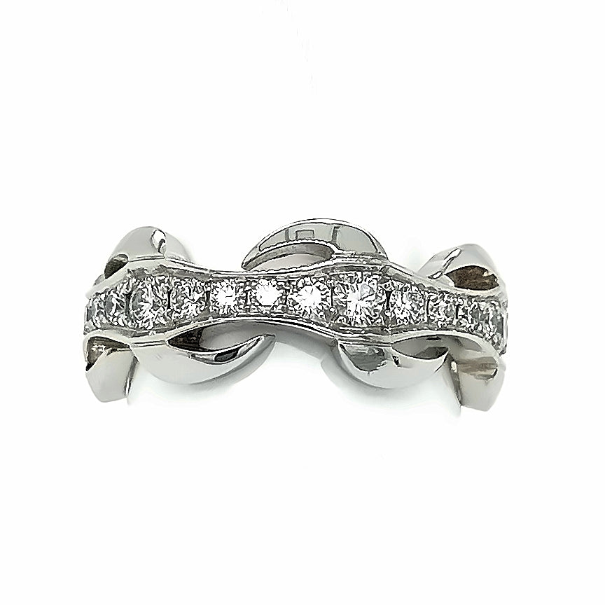 Platinum Pave Diamond Wedding  Ring