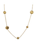 Yellow Gold Bead Chain Necklace