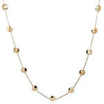 Yellow Gold Multi Circle Chain Necklace