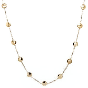 Yellow Gold Multi Circle Chain Necklace