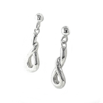 Silver Twist Loop Earrings