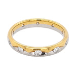 Yellow and White Gold Fully Diamond Set Wedding Ring