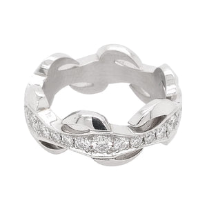 Platinum Pave Diamond Wedding  Ring