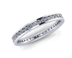 Platinum Brilliant-cut Diamond Demi-Ellipse Full Eternity Ring - Andrew Scott