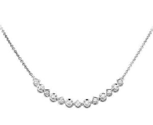 18ct White Gold Harlequin Brilliant-cut Diamond Necklace - Andrew Scott