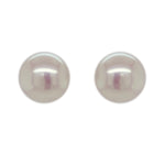 9ct White Gold Freshwater Pearl Bouton Stud Earrings
