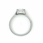 Platinum TRAPEZE Brilliant cut Diamond Engagement Ring