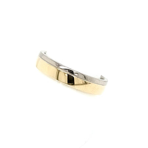 18ct Yellow and White Gold Stripe 5mm Ring