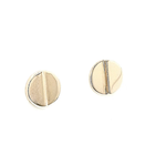 9ct Yellow Gold Step Stud Earrings