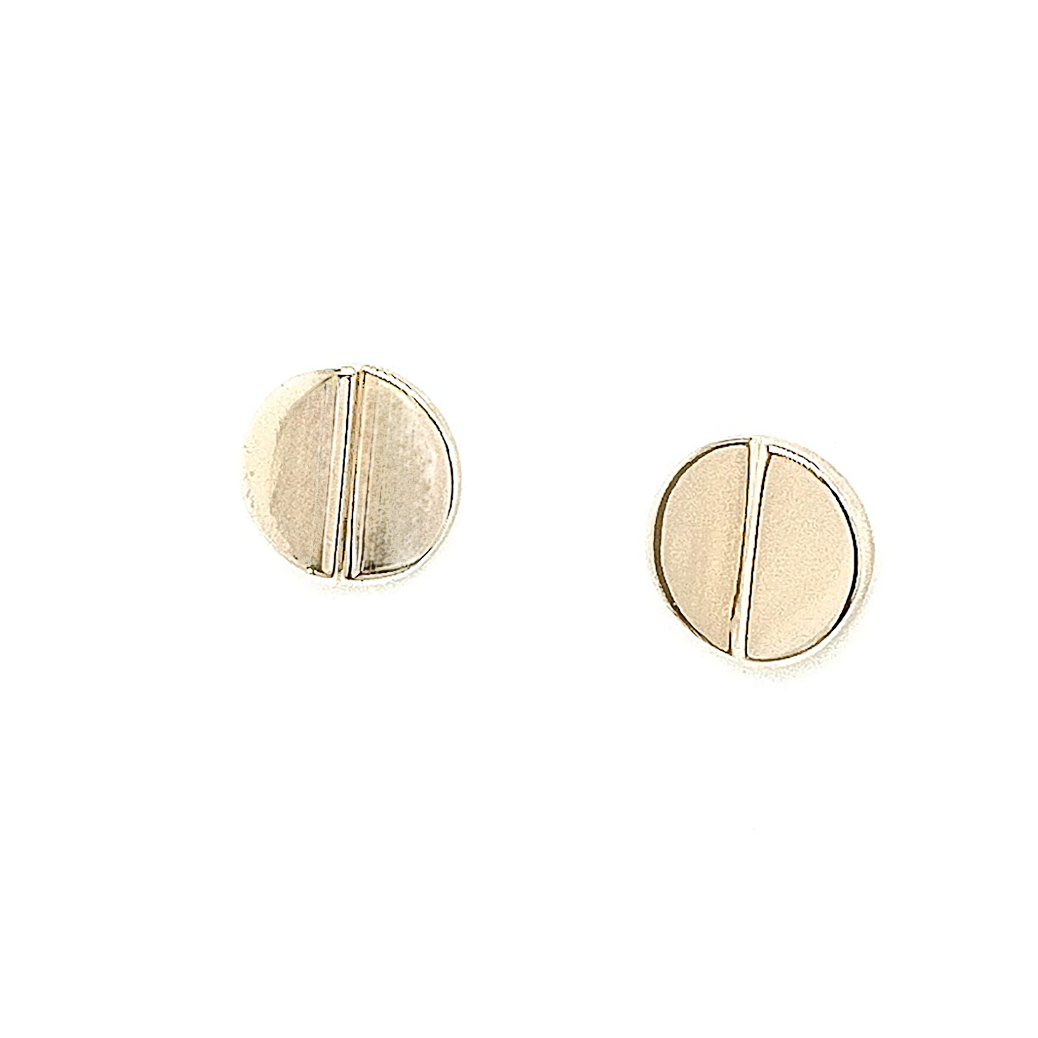 9ct Yellow Gold Step Stud Earrings