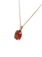 Yellow Gold Amber Pendant Necklace