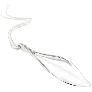Silver Open Leaf Pendant & Chain