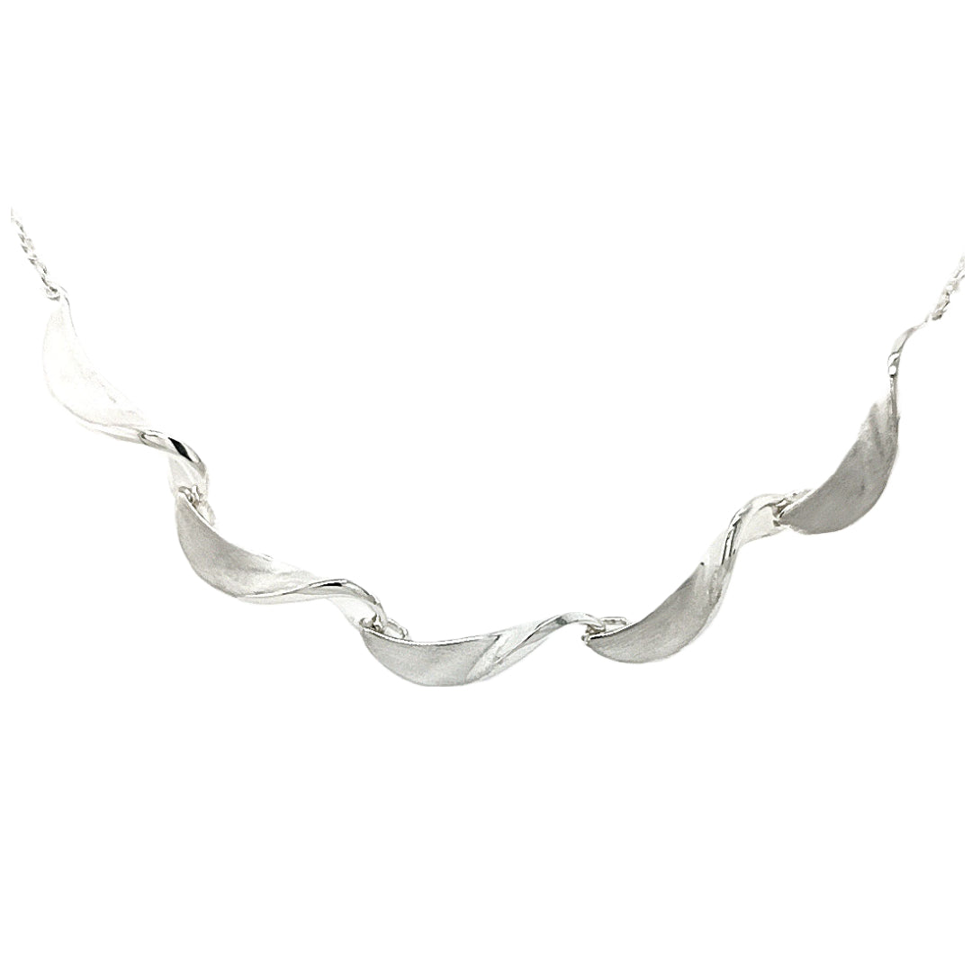 Silver Wave Half Necklace