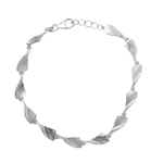 Silver Curve Triangle Link Bracelet