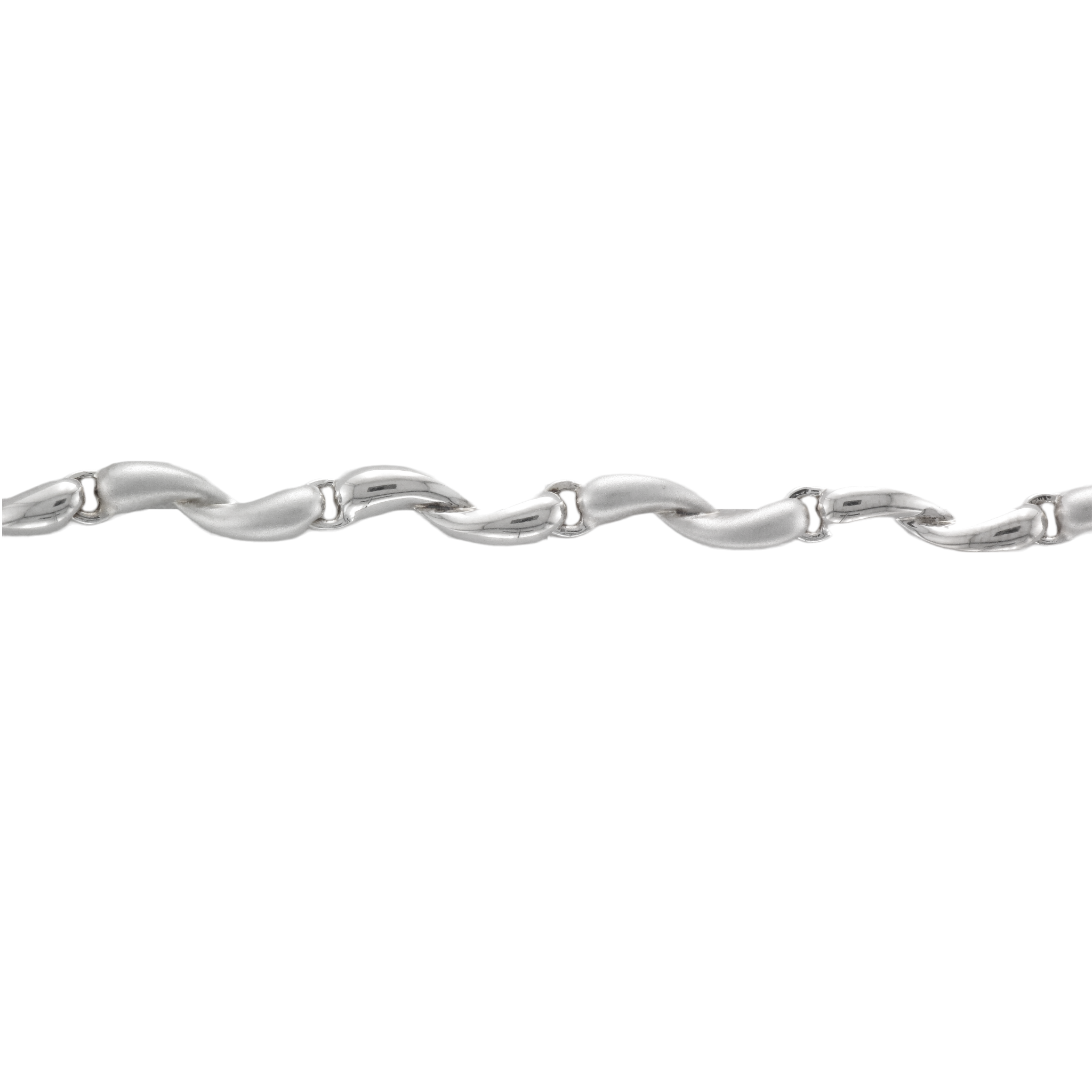 Silver Curve Link Bracelet