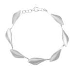 Silver Open Leaf Bracelet