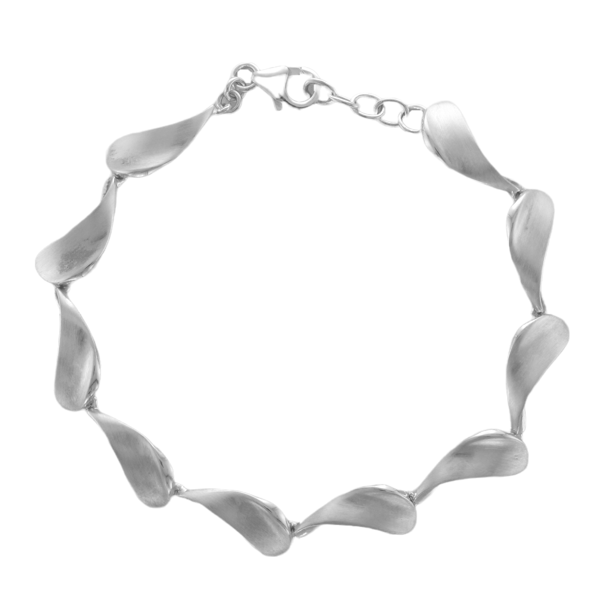 Silver Concave Link Bracelet