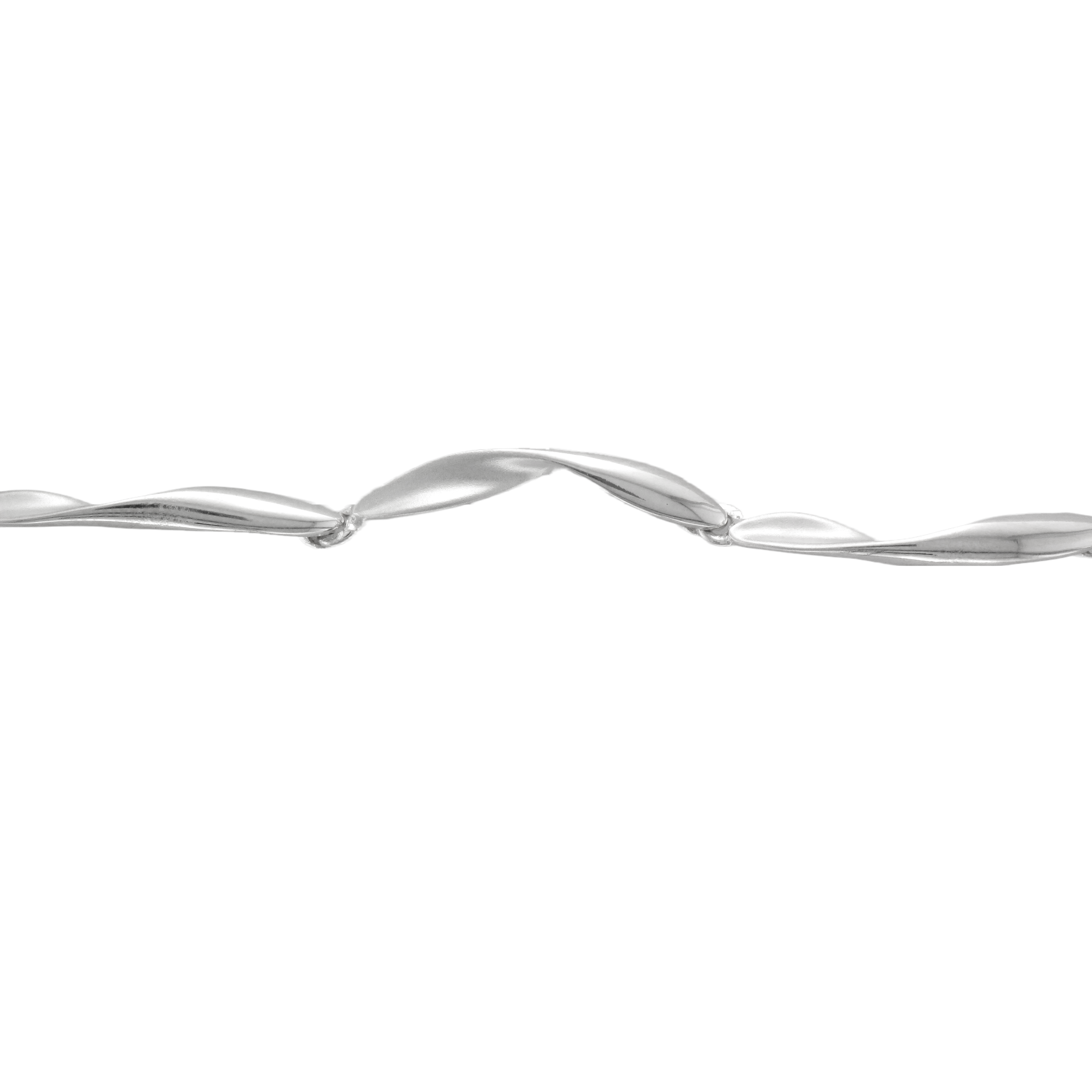 Silver Twist Bar Bracelet