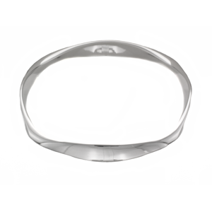 Silver Four Facets Bangle