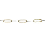 9ct Yellow and White Gold Long Link Necklace