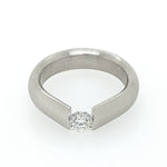 Platinum Tension Set Diamond Engagement Ring