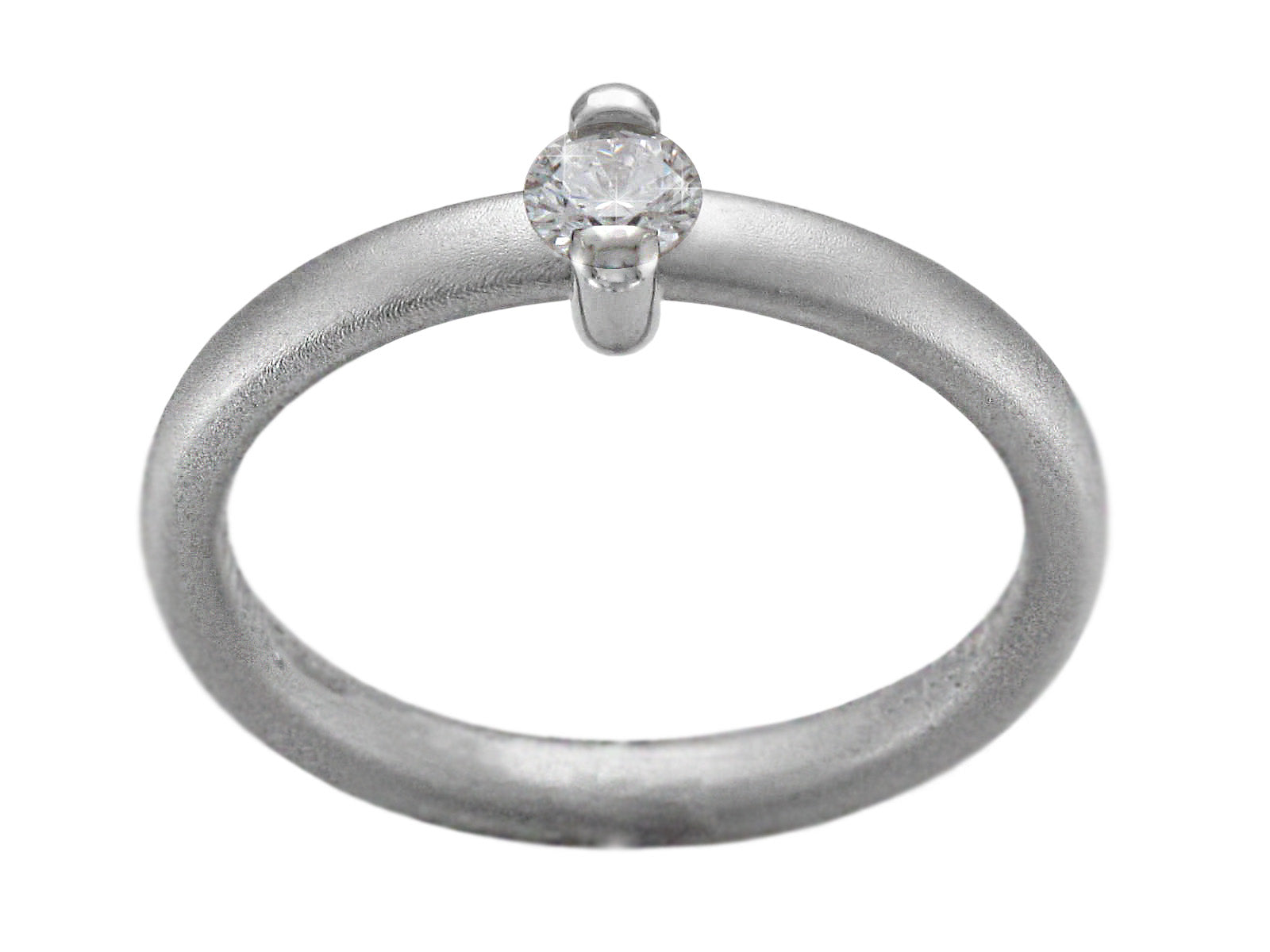 Platinum Matte Diamond Ring - Andrew Scott