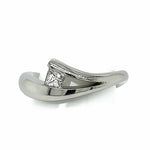 Platinum Princess-cut Diamond Split Sweep Ring