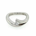 Platinum Princess-cut Diamond Split Sweep Ring