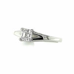 Platinum XISS Ring Asscher Cut Diamond