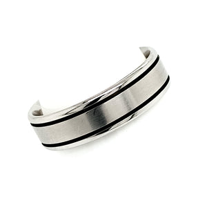 Platinum & Black Rhodium Men's Wedding Ring