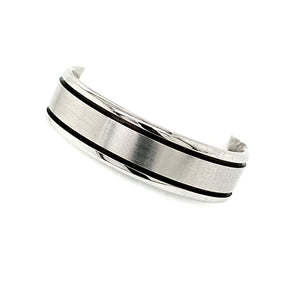 Platinum & Black Rhodium Men's Wedding Ring