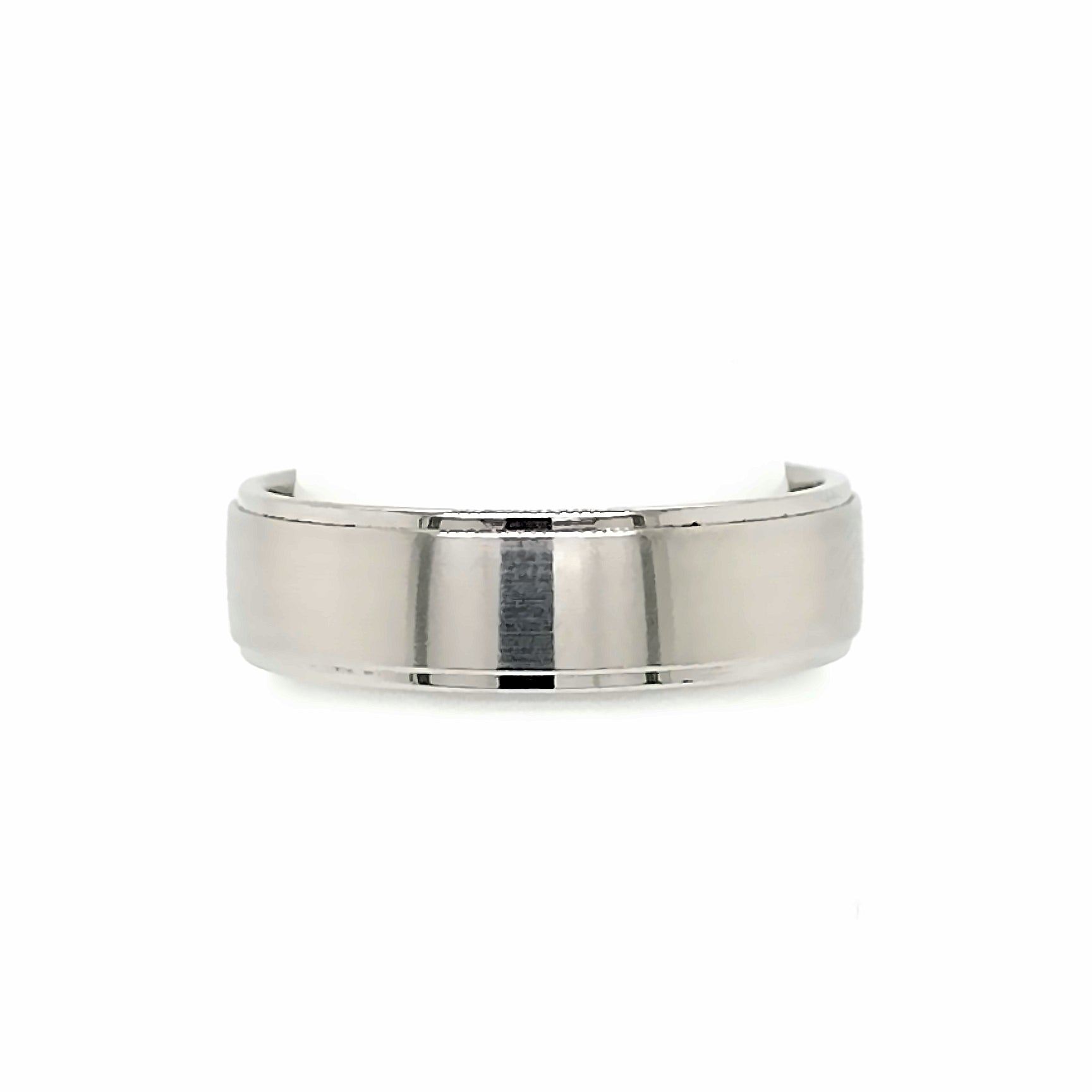 Platinum Satin & Polished Men's Wedding Ring