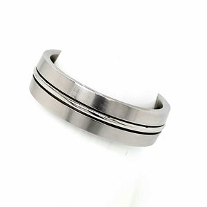 Platinum Satin & Polished 6mm Men's Wedding Ring