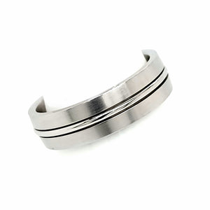 Platinum Satin & Polished 6mm Men's Wedding Ring