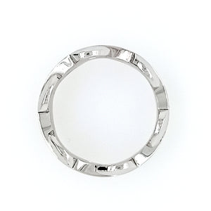 White Gold Satin Polished Thorn Design Ring