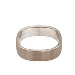 18ct White Gold Soft Square Men's Wedding Ring