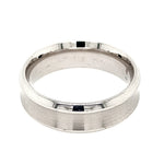 18ct White Gold 7.0mm Wide Concave Wedding Ring