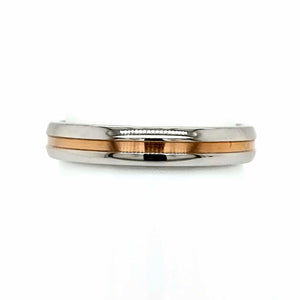 Platinum & 18ct Red Gold Men's Wedding Ring