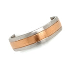 Platinum & 18ct Rose Gold Square Men's Wedding Ring