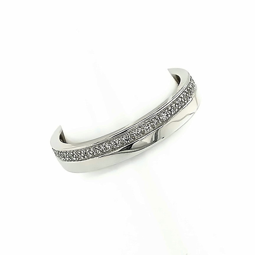 Platinum Pave-set Diamond Ring