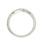 Platinum Diamond Set Shaped Wedding Ring