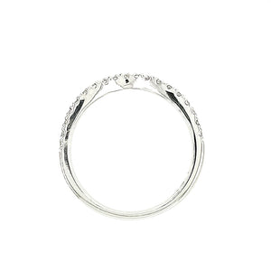 Platinum Shaped Claw Set Diamond Ring