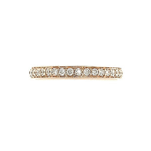 18ct Rose Gold Pave-set Full Diamond Ring