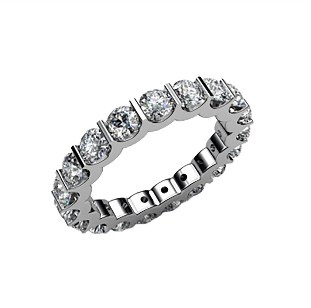 Platinum TRAPEZE Full Diamond Ring